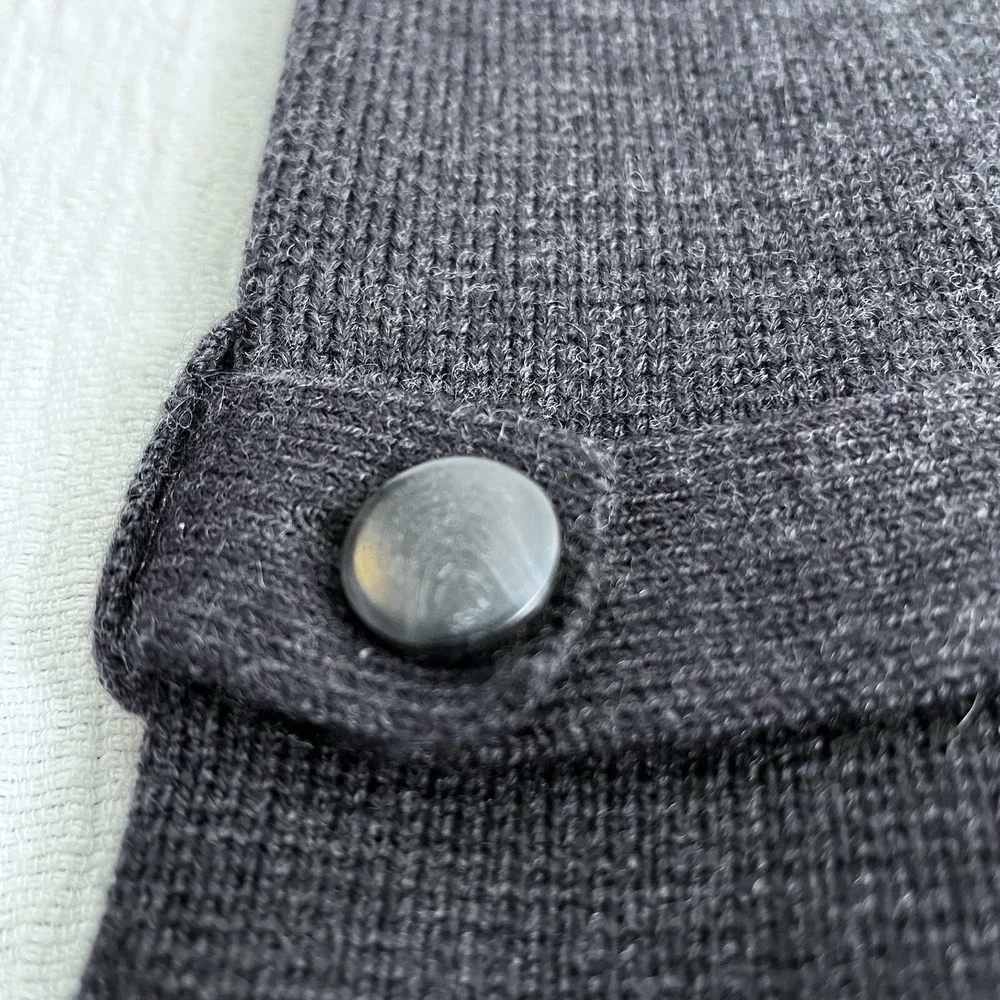 J. Crew Peacoat Women 1X Gray Wool Blend Double Breasted Vintage Dark Academia